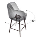  Zuo Keppel 109973 Swivel Counter Stool - Black & Bronze IMAGE 7