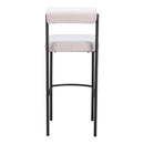  Zuo Livorno 109812 Barstool - Ivory IMAGE 4