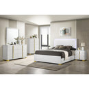  Size_Queen -- Marceline 222931Q Wood Queen LED Panel Bed - White IMAGE 3