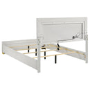  Size_King -- Marceline 222931KE Wood Eastern King LED Panel Bed - White IMAGE 5