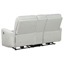  Coaster Furniture Greenfield 610262P Upholstered Power Reclining Loveseat - Dove Grey IMAGE 5