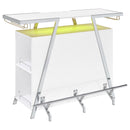  Coaster Furniture Araceli 182355 Freestanding LED Home Bar Cabinet - White High Gloss IMAGE 7