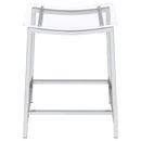  Coaster Furniture Jovani 182358 Acrylic Backless Counter Stool - Chrome IMAGE 3