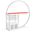  Coaster Furniture Risley 182798 2-door Circular LED Home Bar Cabinet - White High Gloss IMAGE 4