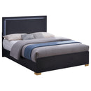  Size_Full -- Marceline 222831F Wood Full LED Panel Bed - Black IMAGE 4