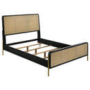  Size_King -- Arini 224330KE Rattan Eastern King Panel Bed - Black and Natural IMAGE 1