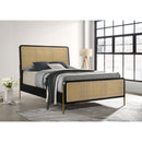  Size_King -- Arini 224330KE Rattan Eastern King Panel Bed - Black and Natural IMAGE 2
