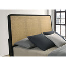  Size_King -- Arini 224330KE Rattan Eastern King Panel Bed - Black and Natural IMAGE 6