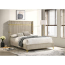  Size_King -- Lucia 224731KE 61-inch Upholstered Eastern King Wingback Bed - Beige IMAGE 2
