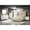  Size_King -- Lucia 224731KE 61-inch Upholstered Eastern King Wingback Bed - Beige IMAGE 5