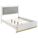  Size_King -- Caraway 224771KE Wood Eastern King LED Panel Bed - White IMAGE 1