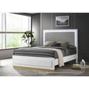  Size_King -- Caraway 224771KE Wood Eastern King LED Panel Bed - White IMAGE 2