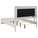  Size_King -- Caraway 224771KE Wood Eastern King LED Panel Bed - White IMAGE 3