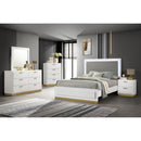  Size_King -- Caraway 224771KE Wood Eastern King LED Panel Bed - White IMAGE 5