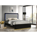  Size_King -- Caraway 224781KE Wood Eastern King LED Panel Bed - Black IMAGE 2