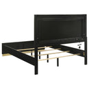  Size_King -- Caraway 224781KE Wood Eastern King LED Panel Bed - Black IMAGE 3