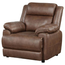  Coaster Furniture Ellington 508283 Upholstered Padded Arm Accent Chair - Dark Brown IMAGE 3