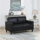  Coaster Furniture Ruth 508362 Upholstered Track Arm Loveseat - Black IMAGE 2
