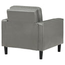  Coaster Furniture Ruth 508367 Upholstered Track Arm Accent Chair - Grey IMAGE 7