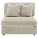  Coaster Furniture Blaine 509897 Upholstered Armless Chair - Sand IMAGE 3