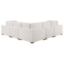 Coaster Furniture Lakeview 551461-SETA 5 pc Upholstered Modular Sectional Sofa - Ivory IMAGE 3