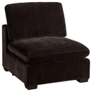  Coaster Furniture Lakeview 551464-SET 6 pc Upholstered Modular Sectional Sofa - Dark Chocolate IMAGE 2