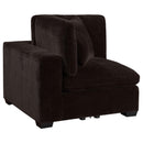  Coaster Furniture Lakeview 551464-SET 6 pc Upholstered Modular Sectional Sofa - Dark Chocolate IMAGE 3