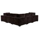  Coaster Furniture Lakeview 551464-SETA 5 pc Upholstered Modular Sectional Sofa - Dark Chocolate IMAGE 4