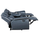  Coaster Furniture Sloane 610271 Upholstered Padded Arm Reclining Sofa - Blue IMAGE 7
