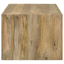  Coaster Furniture Benton 704838 Rectangular Solid Wood Coffee Table - Natural IMAGE 4