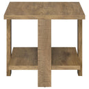  Coaster Furniture Dawn 707717 Square Engineered Wood End Table - Mango Brown IMAGE 4