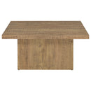  Coaster Furniture Devar 708068 Square Engineered Wood Coffee Table - Mango Brown IMAGE 3