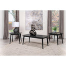  Coaster Furniture Radley 708490 3-piece Rectangular Coffee Table Set - Black IMAGE 2