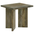  Coaster Furniture Andando 708497 Square Solid Wood End Table - Mango Brown IMAGE 1