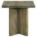  Coaster Furniture Andando 708497 Square Solid Wood End Table - Mango Brown IMAGE 3