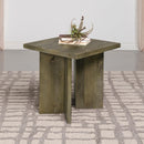  Coaster Furniture Andando 708497 Square Solid Wood End Table - Mango Brown IMAGE 4