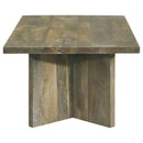  Coaster Furniture Andando 708498 Rectangular Solid Wood Coffee Table - Mango Brown IMAGE 3