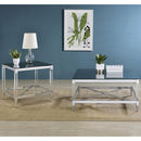  Coaster Furniture Lindley 709727 Square Tempered Mirror Acrylic Side End Table - Chrome IMAGE 8