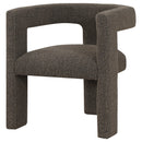  Coaster Furniture Petra 902880 Boucle Upholstered Accent Side Chair - Chocolate Brown IMAGE 3