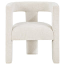  Coaster Furniture Petra 902881 Boucle Upholstered Accent Side Chair - White IMAGE 3