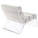  Coaster Furniture Serreta 903161 Boucle Upholstered Armless Acrylic Chair - Ivory IMAGE 8