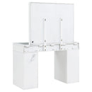  Coaster Furniture Regina 930245 Makeup Vanity Table Set with Lighting - White IMAGE 7
