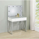  Coaster Furniture Eliza 936164 Vanity Set with Lighting & Stool - White and Chrome IMAGE 6