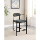 Coaster Furniture Tina 121186 Fabric Upholstered Counter Chair - Dark Grey (Set of 2) IMAGE 8