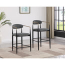 Coaster Furniture Tina 121186 Fabric Upholstered Counter Chair - Dark Grey (Set of 2) IMAGE 9