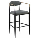  Coaster Furniture Tina 121189 Fabric Upholstered Bar Chair - Dark Grey IMAGE 1
