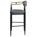  Coaster Furniture Tina 121189 Fabric Upholstered Bar Chair - Dark Grey IMAGE 4
