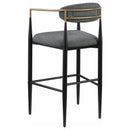  Coaster Furniture Tina 121189 Fabric Upholstered Bar Chair - Dark Grey IMAGE 5