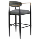  Coaster Furniture Tina 121189 Fabric Upholstered Bar Chair - Dark Grey IMAGE 6