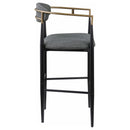  Coaster Furniture Tina 121189 Fabric Upholstered Bar Chair - Dark Grey IMAGE 7